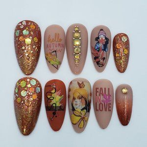 Medium Almond Gel Press on Nails